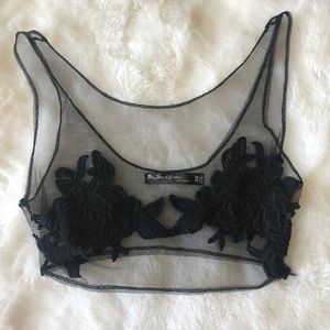 For love and lemons black dahlia crop top XS